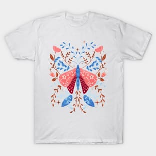 Folk art gouache butterfly T-Shirt